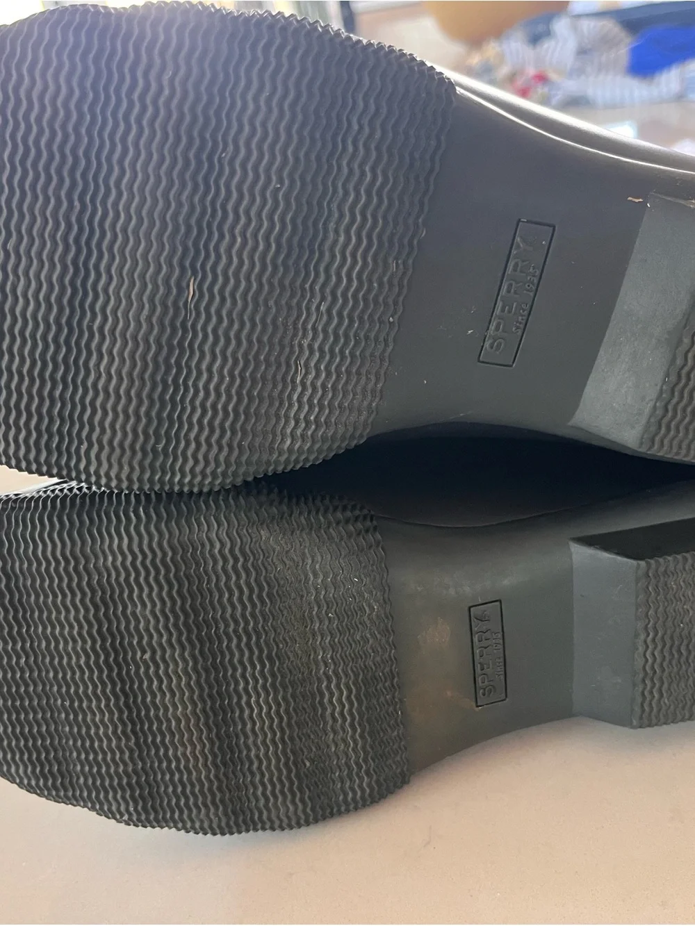 Sperry Gray Suede and Black Rubber Duck Boots